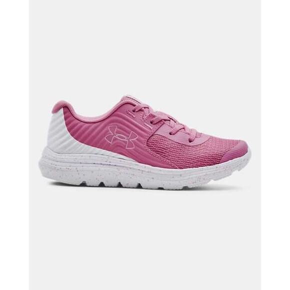 Under Armour Pink and White Kids Shoes - Picture 3 of 7